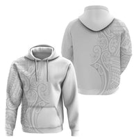 Polynesia White Sunday Hoodie Plumeria Polynesian Tribal Grey Color - Polynesian Pride