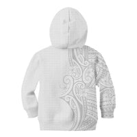 Polynesia White Sunday Kid Hoodie Plumeria Polynesian Tribal Grey Color LT14 - Polynesian Pride