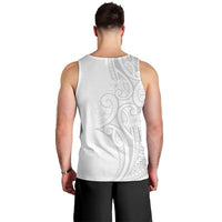 Polynesia White Sunday Men Tank Top Plumeria Polynesian Tribal Grey Color LT14 - Polynesian Pride