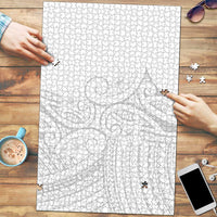 Polynesia White Sunday Puzzle Plumeria Polynesian Tribal Grey Color LT14 White - Polynesian Pride
