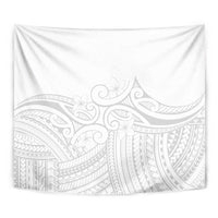 Polynesia White Sunday Tapestry Plumeria Polynesian Tribal Grey Color - Polynesian Pride