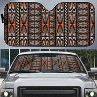 Malo e lelei Tonga Auto Sun Shade Tongan Ngatu Vintage Brown LT14 Brown - Polynesian Pride