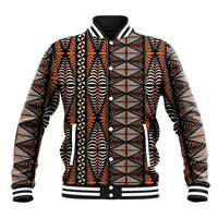 Malo e lelei Tonga Baseball Jacket Tongan Ngatu Vintage Brown LT14 Unisex Brown - Polynesian Pride