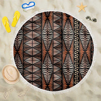 Malo e lelei Tonga Beach Blanket Tongan Ngatu Vintage Brown LT14 One Size 150cm Brown - Polynesian Pride