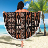 Malo e lelei Tonga Beach Blanket Tongan Ngatu Vintage Brown LT14 - Polynesian Pride