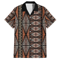 Malo e lelei Tonga Family Matching Summer Maxi Dress and Hawaiian Shirt Tongan Ngatu Vintage Brown - Polynesian Pride