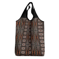 Malo e lelei Tonga Grocery Bag Tongan Ngatu Vintage Brown LT14 - Polynesian Pride