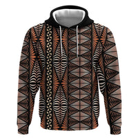 Malo e lelei Tonga Hoodie Tongan Ngatu Vintage Brown - Polynesian Pride