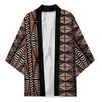 Malo e lelei Tonga Kimono Tongan Ngatu Vintage Brown - Polynesian Pride