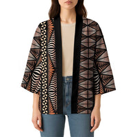 Malo e lelei Tonga Kimono Tongan Ngatu Vintage Brown - Polynesian Pride