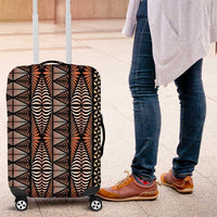 Malo e lelei Tonga Luggage Cover Tongan Ngatu Vintage Brown LT14 Brown - Polynesian Pride