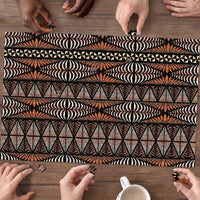 Malo e lelei Tonga Puzzle Tongan Ngatu Vintage Brown LT14 - Polynesian Pride