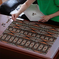 Malo e lelei Tonga Puzzle Tongan Ngatu Vintage Brown LT14 - Polynesian Pride