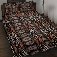 Malo e lelei Tonga Quilt Bed Set Tongan Ngatu Vintage Brown LT14 Brown - Polynesian Pride