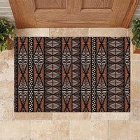 Malo e lelei Tonga Rubber Doormat Tongan Ngatu Vintage Brown LT14 Brown - Polynesian Pride