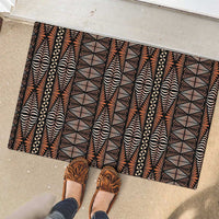 Malo e lelei Tonga Rubber Doormat Tongan Ngatu Vintage Brown LT14 - Polynesian Pride
