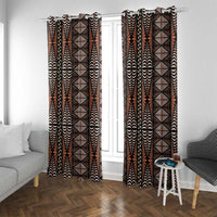 Malo e lelei Tonga Window Curtain Tongan Ngatu Vintage Brown LT14 With Grommets Brown - Polynesian Pride