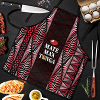 Tonga Rugby Apron 2025 Mate Maa Tonga Ngatu Motif LT14 Red - Polynesian Pride