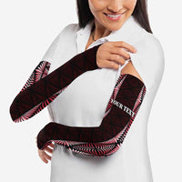 Tonga Rugby Arm Sleeves 2025 Mate Maa Tonga Ngatu Motif LT14 - Polynesian Pride