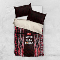 Tonga Rugby Bedding Set 2025 Mate Maa Tonga Ngatu Motif - Polynesian Pride