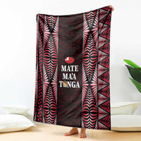 Tonga Rugby Blanket 2025 Mate Maa Tonga Ngatu Motif - Polynesian Pride