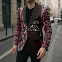 Tonga Rugby Personalised Blazer 2025 Mate Maa Tonga Ngatu Motif - Polynesian Pride
