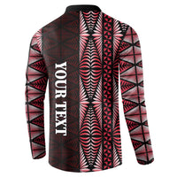 Tonga Rugby Personalised Button Sweatshirt 2025 Mate Maa Tonga Ngatu Motif LT14 - Polynesian Pride