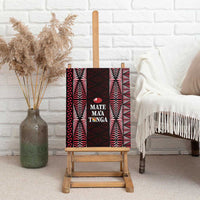 Tonga Rugby Canvas Wall Art 2025 Mate Maa Tonga Ngatu Motif LT14 - Polynesian Pride