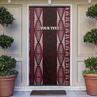Tonga Rugby Door Cover 2025 Mate Maa Tonga Ngatu Motif LT14 Red - Polynesian Pride