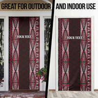 Tonga Rugby Door Cover 2025 Mate Maa Tonga Ngatu Motif LT14 - Polynesian Pride