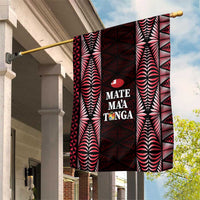 Tonga Rugby Garden Flag 2025 Mate Maa Tonga Ngatu Motif - Polynesian Pride
