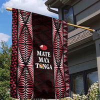 Tonga Rugby Garden Flag 2025 Mate Maa Tonga Ngatu Motif - Polynesian Pride