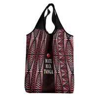 Tonga Rugby Grocery Bag 2025 Mate Maa Tonga Ngatu Motif LT14 - Polynesian Pride