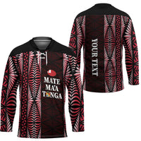 Tonga Rugby Personalised Hockey Jersey 2025 Mate Maa Tonga Ngatu Motif - Polynesian Pride