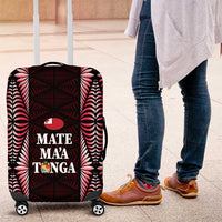 Tonga Rugby Luggage Cover 2025 Mate Maa Tonga Ngatu Motif LT14 Red - Polynesian Pride