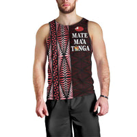 Tonga Rugby Personalised Men Tank Top 2025 Mate Maa Tonga Ngatu Motif LT14 - Polynesian Pride