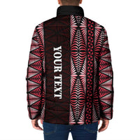 Tonga Rugby Personalised Padded Jacket 2025 Mate Maa Tonga Ngatu Motif LT14 - Polynesian Pride