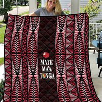Tonga Rugby Quilt 2025 Mate Maa Tonga Ngatu Motif - Polynesian Pride