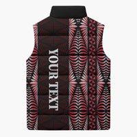 Tonga Rugby Personalised Sleeveless Puffer Jacket 2025 Mate Maa Tonga Ngatu Motif LT14 - Polynesian Pride