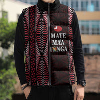 Tonga Rugby Personalised Sleeveless Puffer Jacket 2025 Mate Maa Tonga Ngatu Motif LT14 - Polynesian Pride
