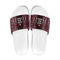 Tonga Rugby Slide Sandals 2025 Mate Maa Tonga Ngatu Motif - Polynesian Pride