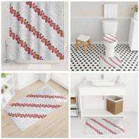 White Sunday Tonga Fakame Bathroom Set Tongan Ngatu Heilala Lei - Polynesian Pride