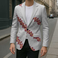 White Sunday Tonga Fakame Blazer Tongan Ngatu Heilala Lei - Polynesian Pride