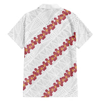White Sunday Tonga Fakame Hawaiian Shirt Tongan Ngatu Heilala Lei - Polynesian Pride