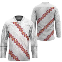 White Sunday Tonga Fakame Hockey Jersey Tongan Ngatu Heilala Lei LT14 - Polynesian Pride
