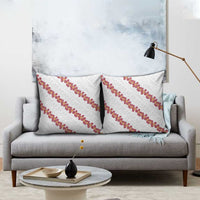 White Sunday Tonga Fakame Pillow Cover Tongan Ngatu Heilala Lei - Polynesian Pride