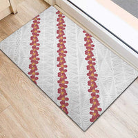 White Sunday Tonga Fakame Rubber Doormat Tongan Ngatu Heilala Lei - Polynesian Pride