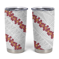 White Sunday Tonga Fakame Tumbler Cup Tongan Ngatu Heilala Lei - Polynesian Pride