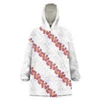 White Sunday Tonga Fakame Wearable Blanket Hoodie Tongan Ngatu Heilala Lei - Polynesian Pride