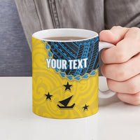 Personalised Malampa Province Vanuatu Ceramic Mug Map With Polynesian Pattern LT14 - Polynesian Pride